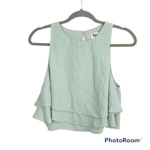 SMYM King Crop Top in light green color size S
